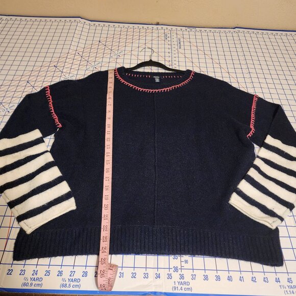Hatley Navy and Pink Crew Neck Sweater - Picture 2 of 12